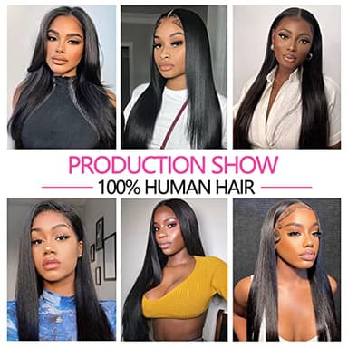 13x4 HD Lace Frontal Closure 12 Inch Straight Lace Frontal Human Hair 100% Unprocessed Brazilian Virgin Hair Ear to Ear Swiss HD Transparent Lace Closure Only Pre Plucked 1B Black - Image 6