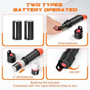 MANPICTE Portable Fuel Transfer Pump, Battery Powered Siphon Pump for Gasoline, Fuel, Gas, Diesel, Water Transfer, 2.4 GPM Flow Oil Extractor with Powerful Suction Ergonomic Nozzle 39 Inches Hose - Image 6