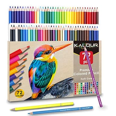 KALOUR 72 Count Colored Pencils for Adult Coloring Books, Soft Core,Ideal for Drawing Blending Shading,Color Pencils Set Gift for Adults Kids Beginners - Image 7