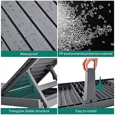 YITAHOME Outdoor Chaise Lounge Chairs Set of 4 with Adjustable Backrest, Sturdy Loungers for Patio & Poolside, Easy Assembly & Waterproof & Lightweight with 265lbs Weight Capacity, Dark Grey - Image 6