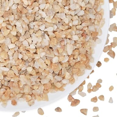 Pulovin 2.5 lbs Coarse Silica Sand for Indoor Plants, 1/5 Inch Natural Decorative Gravel for Vases, Aquariums, Terrarium, Fish Tank, Drainage Rocks for Potted Plants, Bamboo, Succulent, Crafts, Cactus - Image 1