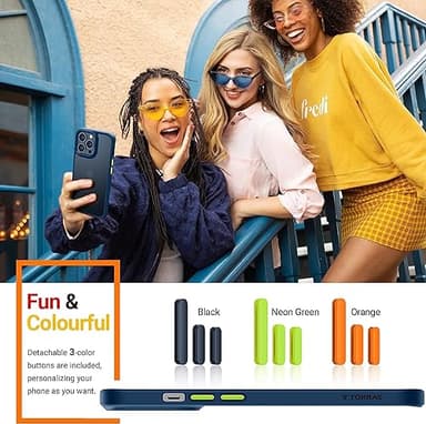 TORRAS Shockproof for iPhone 15 Pro Max Case Blue, [12FT Military Grade Drop Tested] Translucent Slim Protective Matte Hard Back Phone Case for 15 Pro Max 5G Guardian, Navy Blue Titanium - Image 7