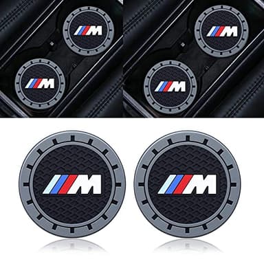 for BMW M Car Cup Holder Coaster, Auto Cup Holder Insert Coaster Compatible with BMW M M2 M4 M5 M6 M8 X1 X2 X3 X5 X6 M135i M240i Z4 328i X7, 2PCS - Image 6