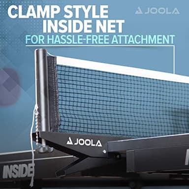 JOOLA Inside Professional MDF Indoor Ping Pong Table with Quick Clamp Table Tennis Net and Post Set - 10 Minute Easy Assembly - Tournament Quality - Foldable with Single Player Playback Mode - Image 5