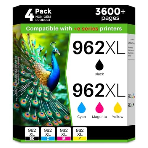 Q-image 962XL 962 Remanufactured Ink Cartridges Replacement for OfficeJet Pro 9015e 9018e 9025e 9010 9015 9018 9020 9025 9012e 9012 Series (Black, Cyan, Magenta, Yellow, 4 Combo Pack) - Image 1