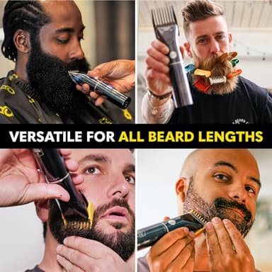 The Beard Club Beard Trimmer for Men - Electric Cordless Rechargeable Beard & Hair Trimmer - High Power 7000 RPM - 8 Color Guides 45 Unique Trim Lengths - Travel Lock - Image 5