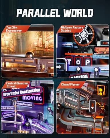 RoWood 3D Puzzles,Electric Marble Run Model Kit,130Pcs,Assembly Time 5H,Miniature Parallel World MR01S,Dynamic Models,Creative Gifts for Adutls - Image 2
