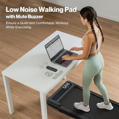 COZYINN 10% Incline Waking Pad - 2.5 HP 1-4MPH Under Desk Treadmills for Home, 3 in 1 Portable Walking Jogging Running Machine 29lbs Lightweight for Easy Move, Work with Kinomap Wellfit APP - Image 8