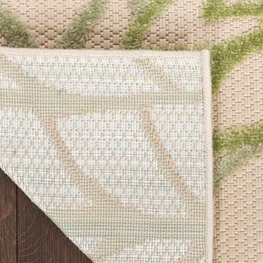 Nourison Home Aloha Indoor/Outdoor Ivory Green 7'10" x 10'6" Area Rug, Easy-Cleaning, Non Shedding, Bed Room, Living Room, Dining Room, Backyard, Patio, Deck (8x11) - Image 10