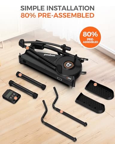 pooboo Elliptical Machine, Elliptical Exercise Machine with 16-Level Resistance&Hyper-Quiet Magnetic Driving System, Elliptical Machine for Home with LCD Monitor&15.5IN Stride, 350LBS Weight Capacity - Image 5