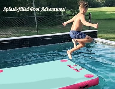 Wauffua Inflatable Floating Dock for Lakes, Thick Lake Floats for Adults, Non-Slip Air Dock Platform with Portable Carrying Bag and Ladder, Floating Platform Island for Pool Beach Ocean - Image 4