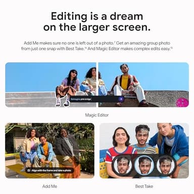 Google Pixel 9 Pro Fold - Unlocked Android Smartphone with Gemini - Advanced Triple Rear Camera System - Foldable Display - Hands-Free Video - Obsidian - 256 GB - Image 6