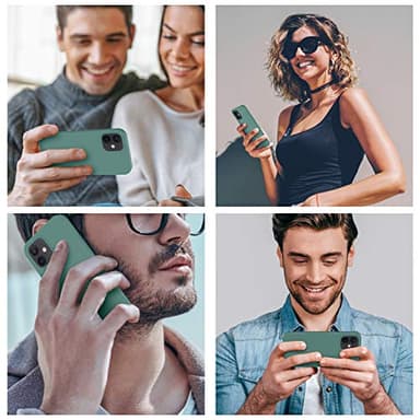Cordking Designed for iPhone 12 Case, Designed for iPhone 12 Pro Case, Silicone Shockproof Phone Case with [Soft Anti-Scratch Microfiber Lining] 6.1 inch, Midnight Green - Image 2
