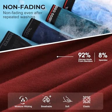 BAMBOO COOL Mens Breathable Soft Underwear Open-fly Classic Briefs, Tag-free, 6 Pack - Image 5