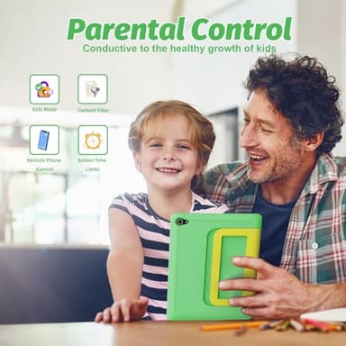 ZOFYWNAS Kids Tablet 10 Inch Android 14 Tablet for Kids Ages 3-12, Octa-Core with Case, Parental Controls,14GB+64GB Storage (TF Expand 1TB), 5G WiFi, BT5.3, Green - Image 4