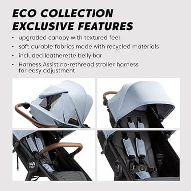 Baby Jogger City Mini GT2 Single Stroller Eco-Friendly Series Slate Fog Four-Way Use with Infant Car Seat Adapters Included - Image 5