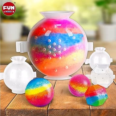 Big Bouncy Ball Kit for Kids, FunKidz DIY Ultimate Magic Bouncy Balls Making Kit Science Craft Projects Birthday Party Activities for Boys Girls Ages 6-12 Includes Tennis Size Ball Model and Powder - Image 2