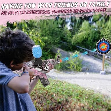 Electric Gel Ball Blaster, AKM High Speed Automatic Splatter Ball Blaster, Rechargeable Pistol Splatter Blaster with Digital Screen, Splatter Ball Toy for Outdoor Shooting Game, Ages 14+. - Image 5