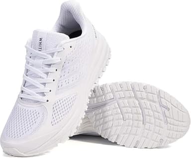 Joomra Whitin Men's Workout Shoes for Running White Size 8 Fitness Walking Jogging Teens Boys Daily Lightweight Footwear Man Gym Runner Athletic Tennis Sneakers 41 - Image 7