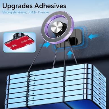 Kaistyle for Magsafe Car Mount【20 Strong Magnets】Magnetic Phone Holder for Car Phone Holder Mount Dash Mounted Holders Cell Phone Holders for Your Car Accessories for Women Men for iPhone 17 16 15 14 - Image 5