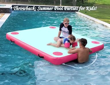 Wauffua Inflatable Floating Dock for Lakes, Thick Lake Floats for Adults, Non-Slip Air Dock Platform with Portable Carrying Bag and Ladder, Floating Platform Island for Pool Beach Ocean - Image 3