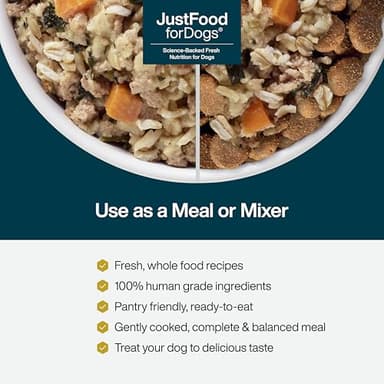 JustFoodForDogs JustFresh Home-Cooked Turkey Dog Food with No Preservatives, Resealable Packaging, Human Grade Wet Dog Food, 12 oz - 7 Pack - Image 2