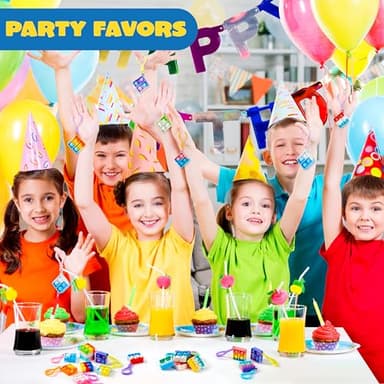 JOYIN Square Pop Fidget Keychain 30 Pack Pop Fidget Toys Bulk Party Favors for Kids 4-8,8-12 Years, Halloween Goodie Bags Stuffers Back to School Gifts for Students Classroom Prizes Sensory Toys - Image 6