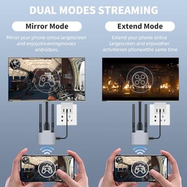 VJZFA Wireless Display Adaptor - 1080p Wireless HDMI Display Dongle Adapter, Plug and Play, for Laptop, PC, Smartphone to HDTV Projector Monitor - Image 6