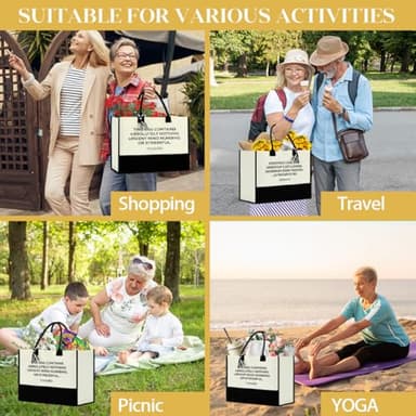 Retirement Gifts for Women Retirement Decorations Shopping Bag Grocery Bag Reusable Tote Bag Appreciation Gifts for Retired Teacher Nurse Coach Going Away Leaving Gift for Coworker Boss - Image 6