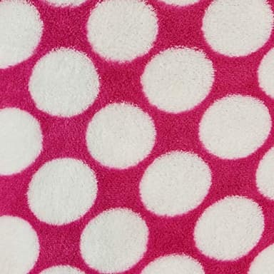 Bacati Bordered Plush Blanket, Solid Bright Pink/Grey, 30" x 40" - Image 5