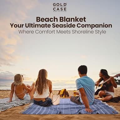 Gold CASE LYCIA Turkish Beach Towel Set of 6 – 100% Cotton Turkish Beach Towels Bulk 70 x 38'' – LYCIA Oversized, Quick Dry & Sand Free Beach Towel – Lightweight Towels Set in Black - Image 5