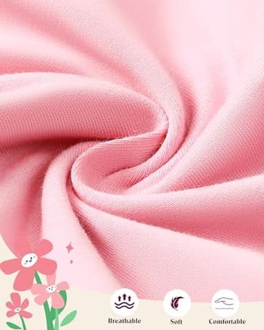 SUNNY PIGGY Newborn Baby Girl Clothes Infant Outfits Romper Floral Fall Outfit Bell Bottoms Pant Sets Hat Headband Flowerpant Pink 6-12M - Image 5