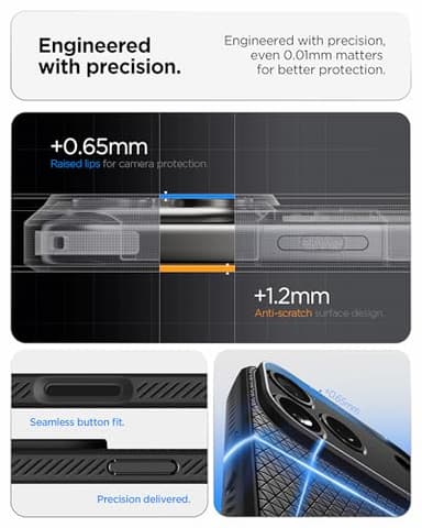 Spigen for iPhone 17 Pro Max Case, Liquid Air [TPU Covered Camera Control] [No Magnet Ring] [Military-Grade Protection] - Matte Black - Image 5