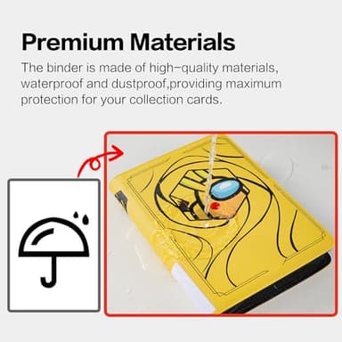 DRZERUI Trading Card Binder - Premium 9 Pocket Card Binder with Sleeves, Includes Mesh Pocket and Custom Tag Design for Card Collection (Model A) - Image 4