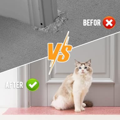 Uross Carpet Protector for Pets - Cat Carpet Protector for Doorway, Anti Scratch Under Door Cat Protector Mat, Easy to Cut Plastic Scratch Stopper Guard Carpet 3.6FT-Purple - Image 4