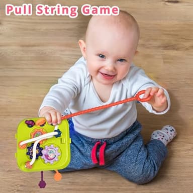 Aprilwolf Montessori Toys for Toddlers, 7-in-1 Activity Cube, Shape Sorter Toy| Baby Developmental Learning Toys| First Birthday Gifts - Image 4