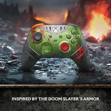 Xbox Wireless Controller – DOOM: The Dark Ages Limited Edition Series X|S, One, PCs, and Cloud-Enabled Devices (Renewed) - Image 2