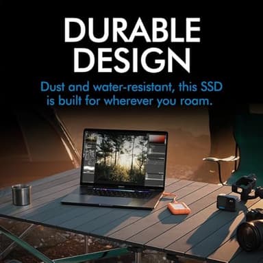 LaCie Rugged Mini Externe SSD 2TB, PC/Mac/iPad/Thunderbolt, 40 Gb/s, 2.000 MB/s, Rescue Services (STMF2000400) - Image 4