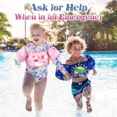 HeySplash Swim Vest for Kids, Toddler Pool Floaties Fit 22-44 Lbs, Swimming Vest with Adjustable Strap, Swim Jacket Water Wings Arm Floats, Puddle Beach Boat Jumper for Boy Girl Age 2-5, Dinosaur - Image 2