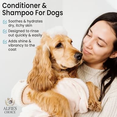 Dog Shampoo and Conditioner Set for Itchy Skin, Allergies & Odor – 2-in-1 Calming Formula with Lavender, Rosemary & Biotin – Moisturizing & Detangling – Safe for Puppies & All Breeds – 16 oz x 2 - Image 2