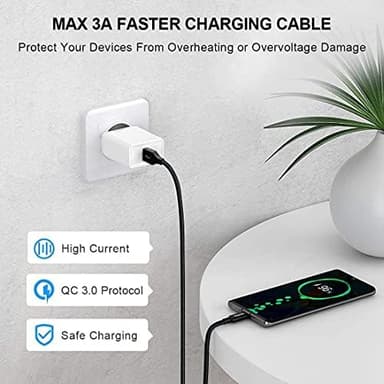 etguuds Long USB C Cable 15ft, USB 2.0 to USB Type C Cable Fast Charging Nylon Braided Charger Cord Compatible with Samsung Galaxy Note, LG, Moto, Google, Sony, Switch, Camera and Other USB-C Device - Image 5