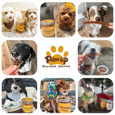 PAWUP Chicken Jerky Strips Dog Treats, Training Treats for Dogs w/Taurine, Low Fat, Natural Chicken Jerky Cuts, 12.5 oz - Image 8
