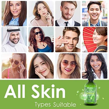 BIGHTURE Aloe Vera Gel, 100% Aloe Vera from Freshly Cut Aloe Leaves, Skin Care for Deeply & Rapidly Soothing, Firming, After Shave, Sunburn Relieve, etc - Image 5