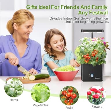 Indoor Garden Growing Systems Self-Watering Plant Pot Smart Gardening System with 17 Watts LED Grow Light Auto Timer Gardening Plant Gifts for Dad Mom Plant Pot for Vegetables Herbs(No Seeds&Soil) - Image 5