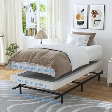 HOBINCHE Low Profile Box Spring Twin,3 Inch Box Spring for Twin Size Bed,Heavy Duty Bed Base,Metal Mattress Foundation,Easy Assembly/Noise Free/Non Slip - Image 8