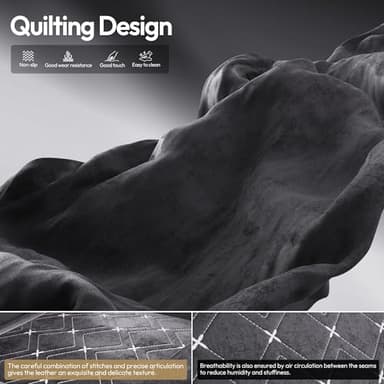 Dowinx Fabric Gaming Chair with Heated Massage Lumbar Support, Gamer Chairs for Adults, Big and Tall Gamer Chair with Pocket Spring Cushion and Footrest, Recliner High Back PC Chair for Adult, Black - Image 8