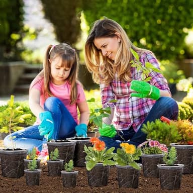 YALIOURS Clear Nursery Pots for Plants, 12Pack 4/5/6 inch Transparent Plastic Plant Pots with Drainage Holes, Garden Pots for Plants Flowers with 12Pack Trays and 15pcs Plant Labels - Image 4