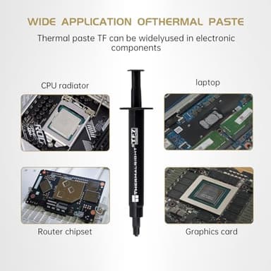 TF7 CPU Thermal Paste- 2Gram-Thermal Paste Thermal Conductivity 12.8W/m.k Heatsink Grease, High Durability for All heatsinks CPU Coolers | 1-Pack - Image 2