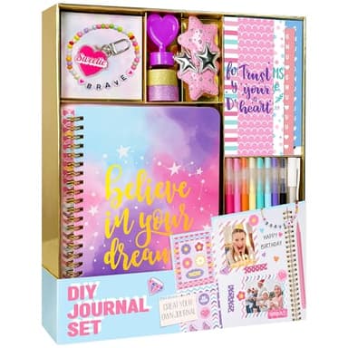 Nollh DIY Journal Kit for Girls/ Teens/ Tween Stationery Scrapbook & Diary Supplies Set Journaling Art Crafts Kit, Ideal Gifts for 8 9 10 11 12 13 14 Year Old Girl - Image 1