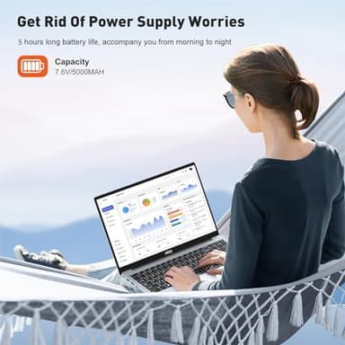 AOC 15.6" Laptop for Students and Business, 2025 Laptop Computer with Intel N97 Processor(Up to 3.6GHz), 16GB RAM, 512GB ROM, HD IPS Display Windows 11 Laptop, Webcam, Metal Shell, Light&Thin, Type-C - Image 6